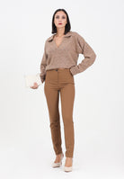 PINKO Pantalone elegante cammello da donna con fondo regolabile 105600A2QV M20 PINKO 
