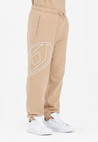 DIESEL Pantalone sportivo beige per donna, ragazzi e bambini con maxi logo Oval D J022720GYCJ K726 DIESEL 