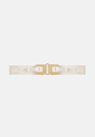 ELISABETTA FRANCHI Cintura avorio da donna con dettaglio logo CT50S61E2 360 ELISABETTA FRANCHI 