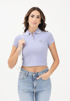 TOMMY JEANS Polo a manica corta lilla da donna con logo DW0DW21932 C5U TOMMY JEANS 
