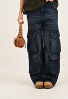 DIESEL Jeans cargo D-Argjx in denim blu per donna, ragazzi e bambini J02514KXBQL K01 DIESEL 