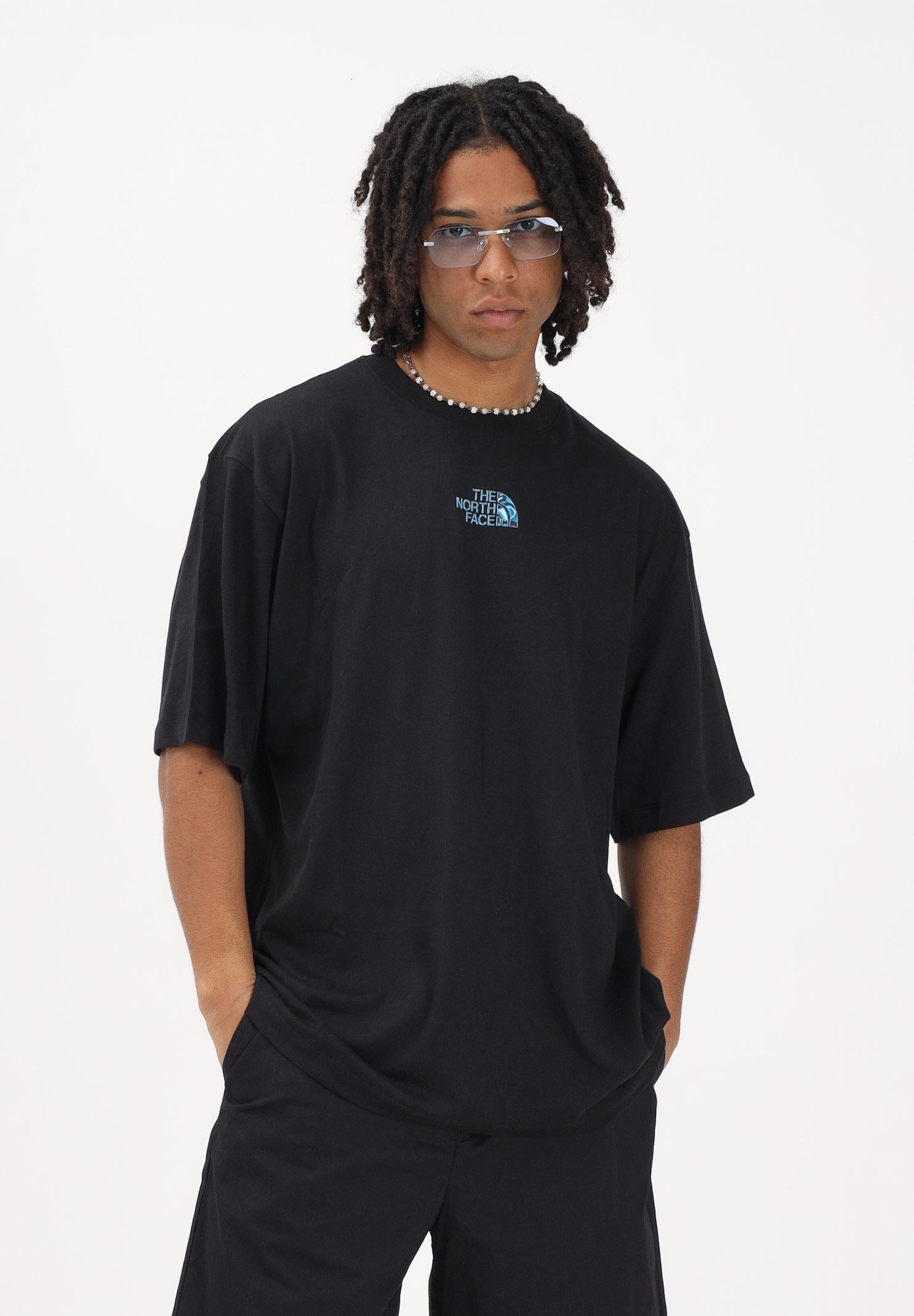 THE NORTH FACE T-shirt a manica corta Central Liquid nera da uomo NF0A8G9UJK31 . THE NORTH FACE 