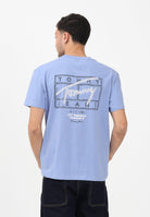 TOMMY JEANS T-shirt a manica corta Signature azzurro polvere da uomo DM0DM22319 C5X TOMMY JEANS 