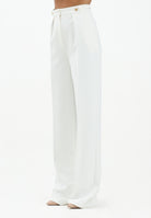 ELISABETTA FRANCHI Pantalone elegante avorio da donna con accessorio gioiello PA09956E2 360 ELISABETTA FRANCHI 