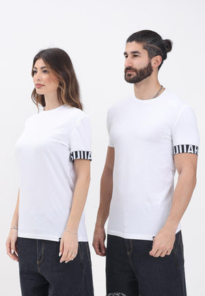DSQUARED2 T-shirt a manica corta bianca per uomo e donna con manica logata D9M3S5770 110 DSQUARED2 