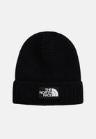 THE NORTH FACE Berretto nero per uomo e donna con risvolto e logo box TNF NF0A8CHEJK31 . THE NORTH FACE 
