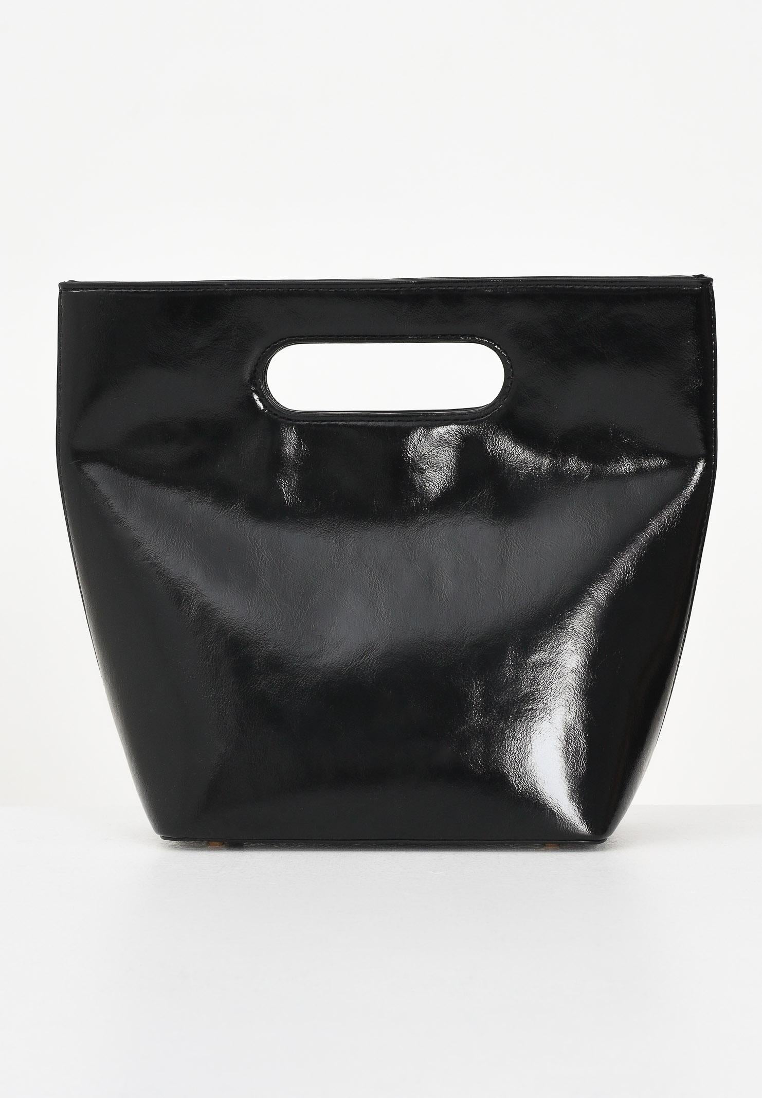 N21 Women's black coated fabric handbag with N°21 logo – Pavidas