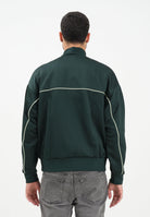 LACOSTE Felpa con zip verde scuro da uomo effetto raso SH5684 YZP LACOSTE 