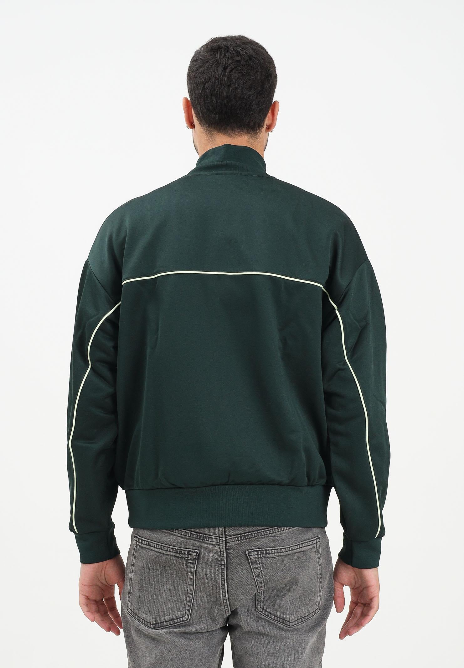 LACOSTE Felpa con zip verde scuro da uomo effetto raso SH5684 YZP LACOSTE 