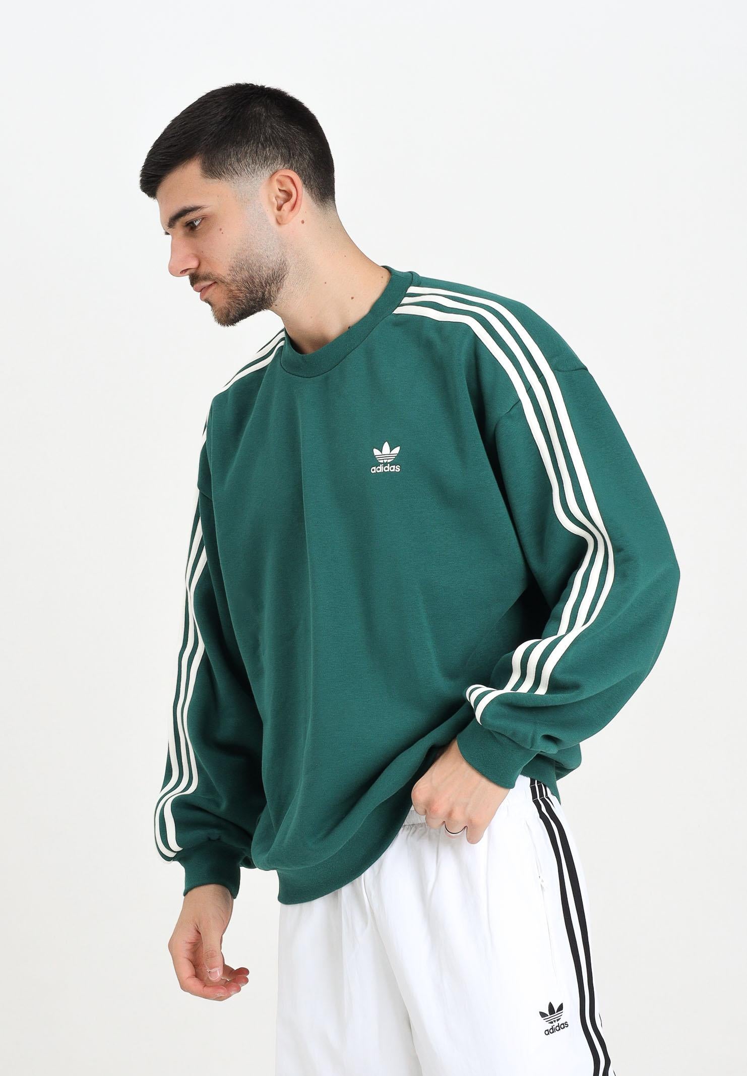 ADIDAS ORIGINALS Felpa girocollo Adicolor Oversized Crew verde da uomo KA0467  ADIDAS ORIGINALS 