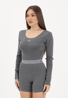 ADIDAS ORIGINALS Body a manica lunga ESSENTIALS RIB WASHED grigio da donna KE1121 . ADIDAS ORIGINALS 