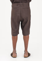 I'M BRIAN Shorts in lino marrone da uomo BE3705 MO I'M BRIAN 