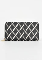 ARMANI EXCHANGE Portafogli nero da donna con stampa diagonale XW000359AF17155 MC043 ARMANI EXCHANGE 