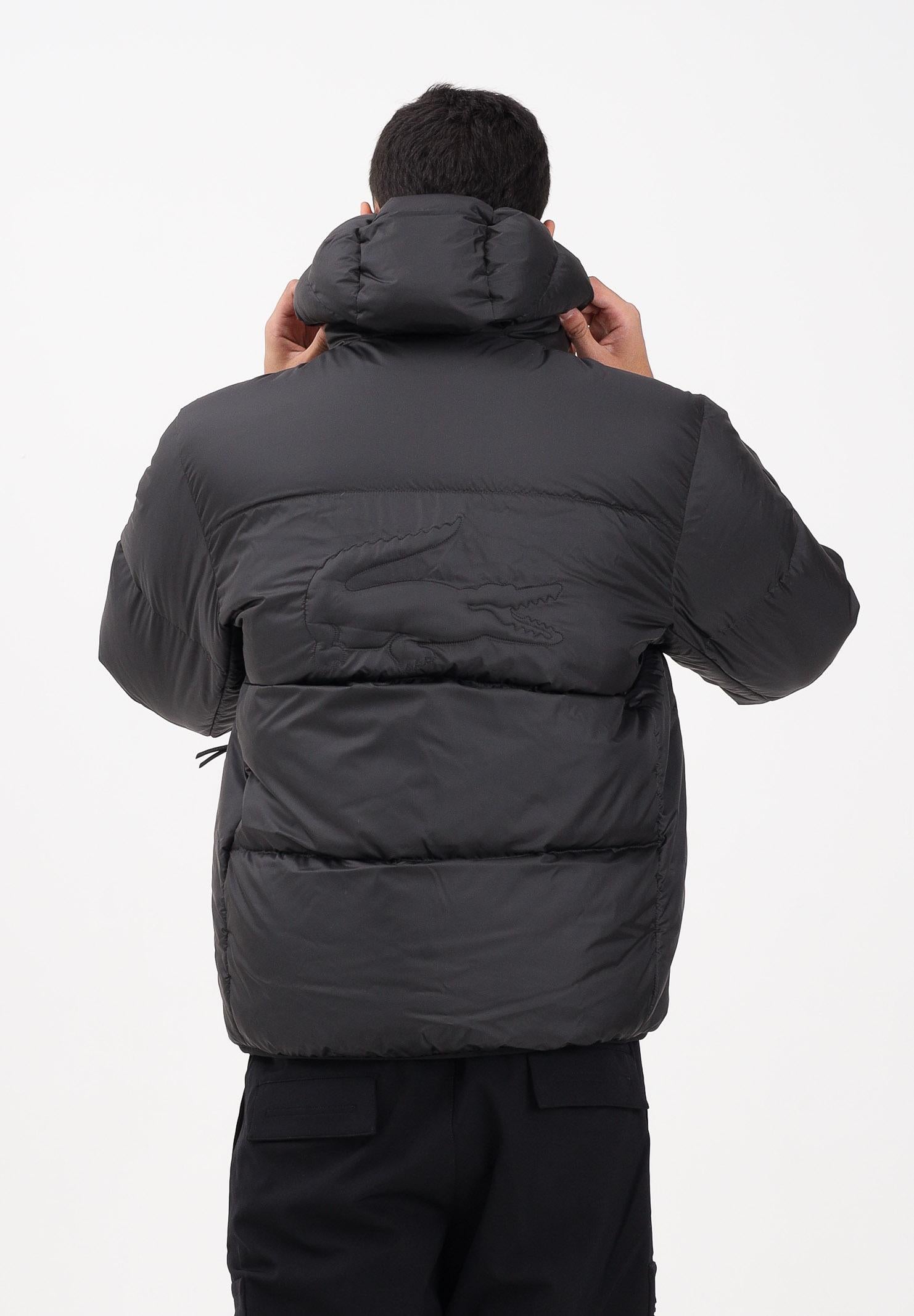 LACOSTE Piumino nero da uomo con ricamo coccodrillo sul retro BH2905 031 LACOSTE 