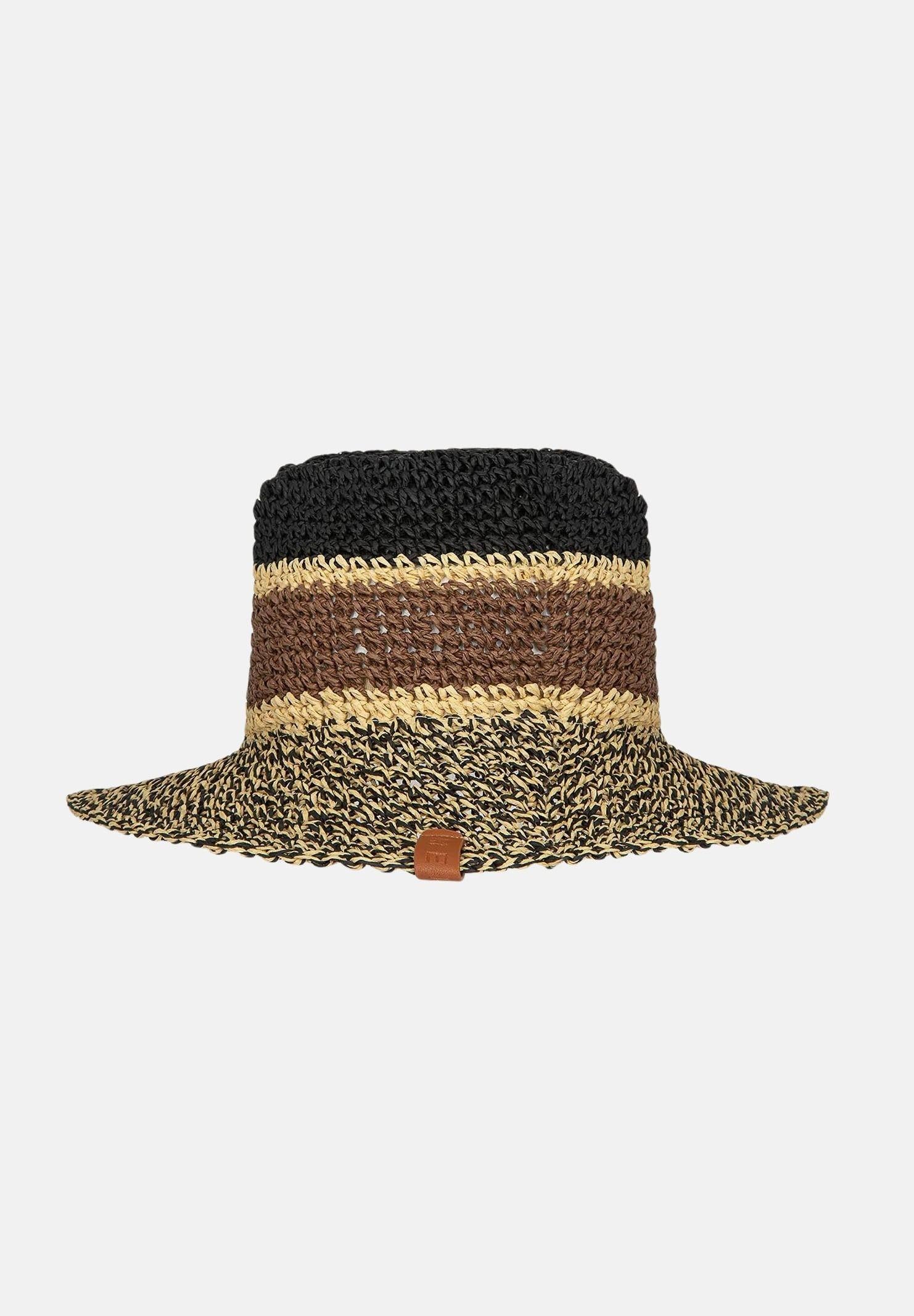 ME FUI Cappello in paglia beige, marrone e nero da donna MA26-SW0220BK . ME FUI 