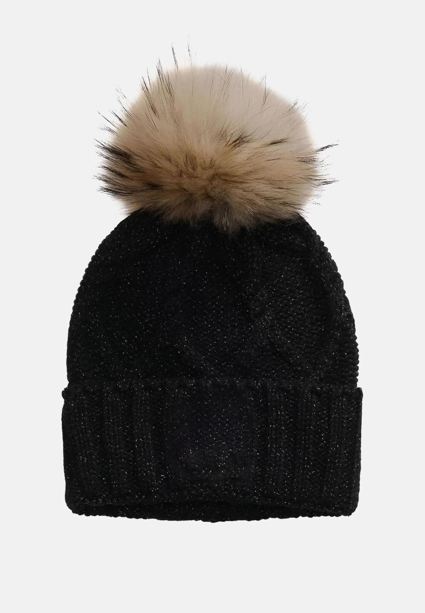 BLAUER Berretto di lana DACIA nero da donna con pon pon 25WBLDA05335-007349 070 BLAUER 