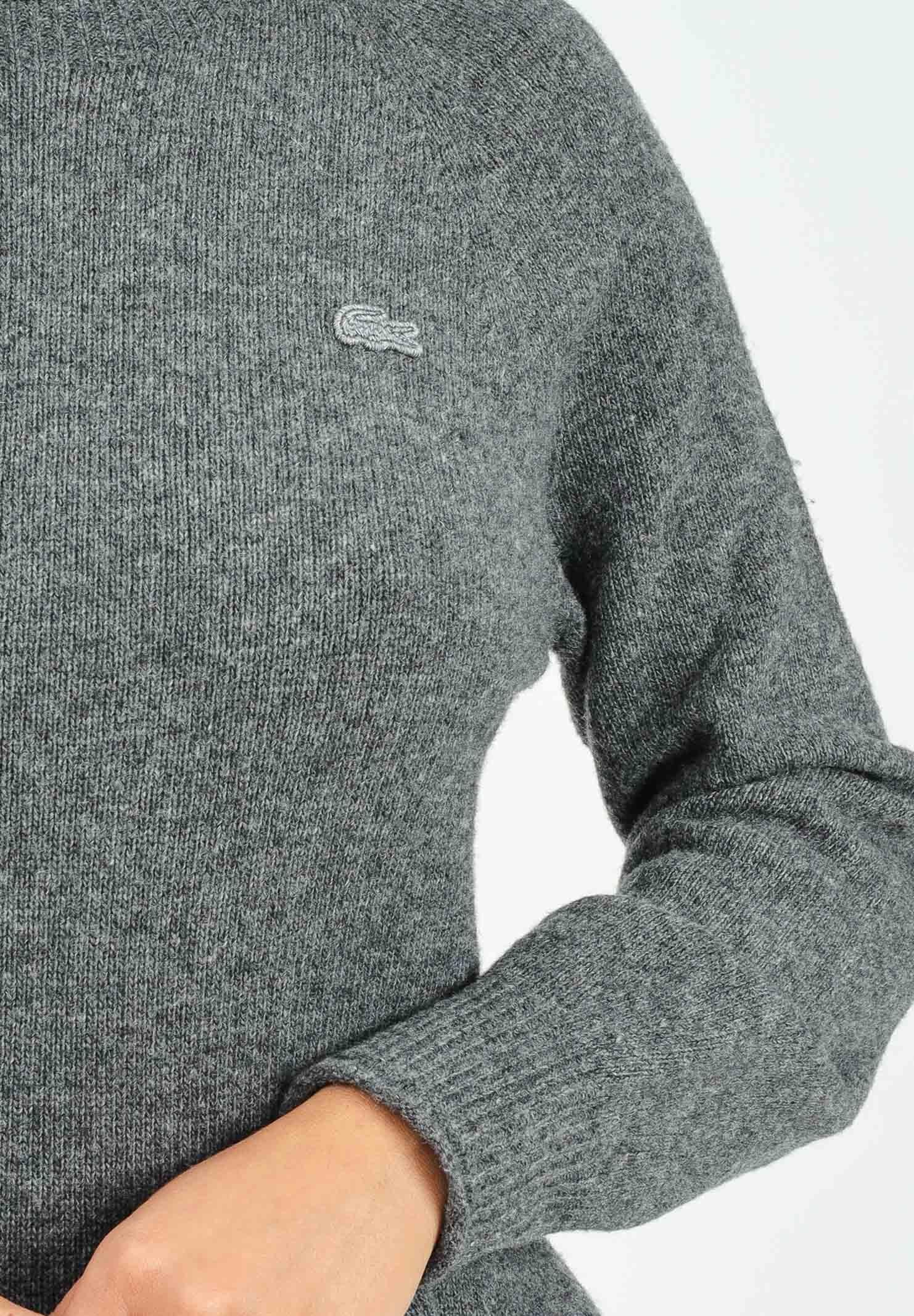 LACOSTE Abito corto grigio da donna in lana cardata senza cuciture EF4161 050 LACOSTE 