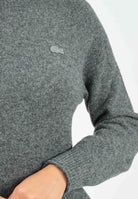 LACOSTE Abito corto grigio da donna in lana cardata senza cuciture EF4161 050 LACOSTE 