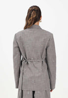 SIMONA CORSELLINI Giacca grigia da donna con applicazioni metalliche A25CPGI00301-C00232 V0000 SIMONA CORSELLINI 