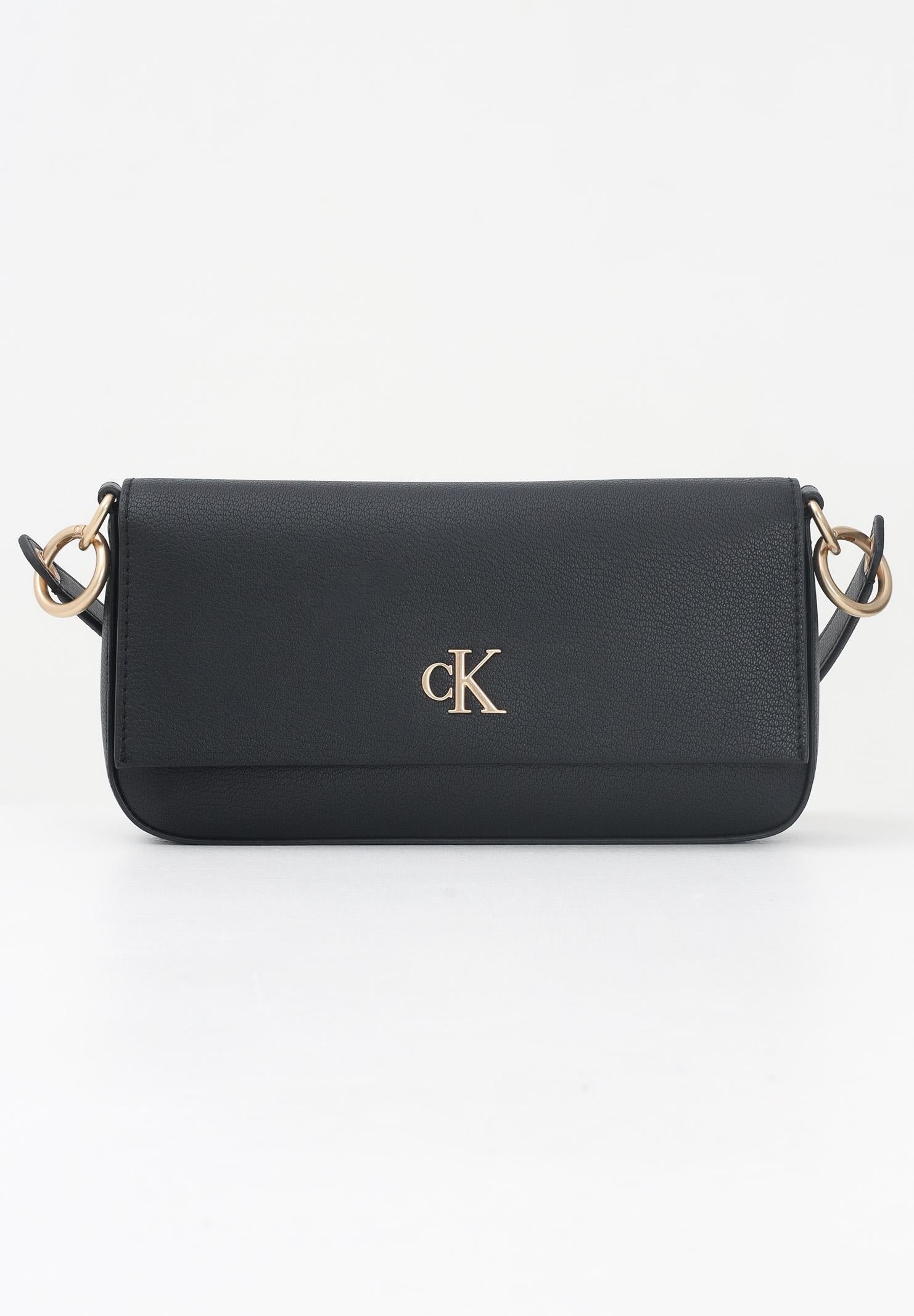 CALVIN KLEIN Borsa a spalla nera da donna con logo LV04K3161G UB1 CALVIN KLEIN 