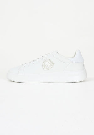 BLAUER Sneakers bianche da uomo con logo F5BUCK07LEA WHI BLAUER 