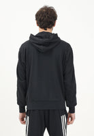 ADIDAS PERFORMANCE Felpa con cappuccio Essentials 3 Stripes nera da uomo JD1874 . ADIDAS PERFORMANCE 