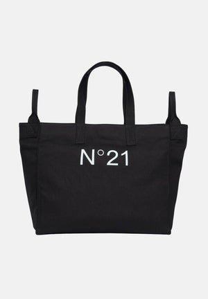 N21 Shopper nera da donna con stampa logo N21926N0352 0N900 N21 