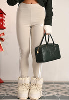 ADIDAS PERFORMANCE Leggings Essentials 3-Stripes beige da donna JE0073 . ADIDAS PERFORMANCE 