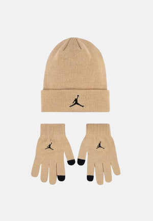 JORDAN Set regalo Essentials composto da berretto e guanti beige per bambino e bambina 9A0836 X0L JORDAN 