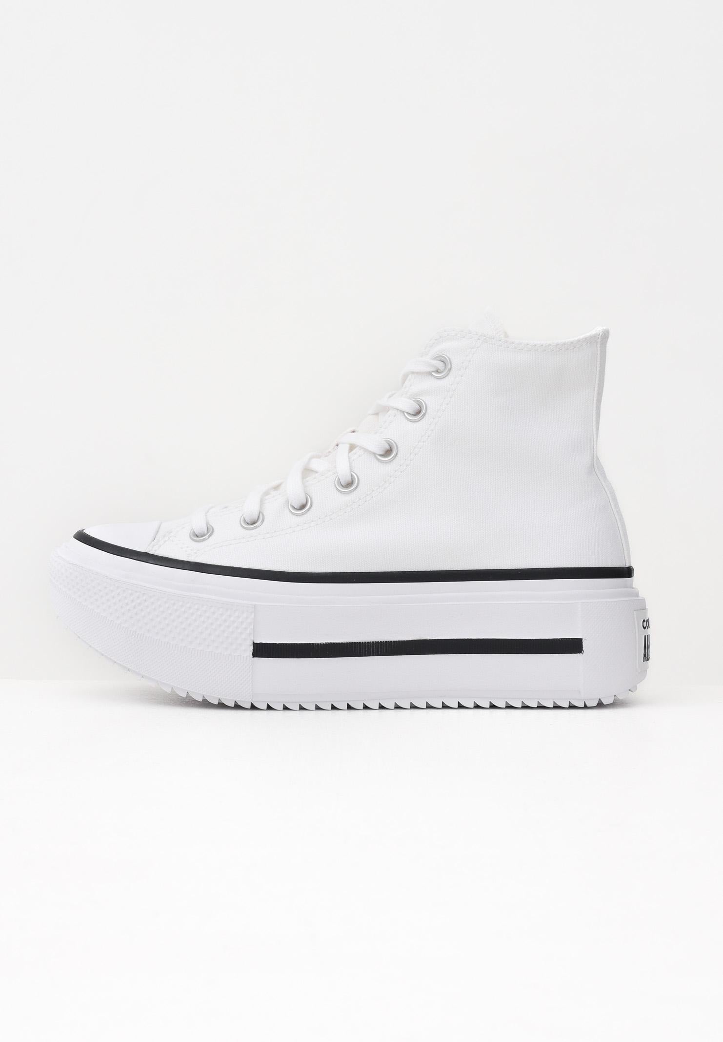 CONVERSE Sneakers Chuck Taylor All Star Lift Double Stack bianche da donna A12976C . CONVERSE 