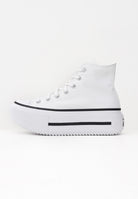 CONVERSE Sneakers Chuck Taylor All Star Lift Double Stack bianche da donna A12976C . CONVERSE 