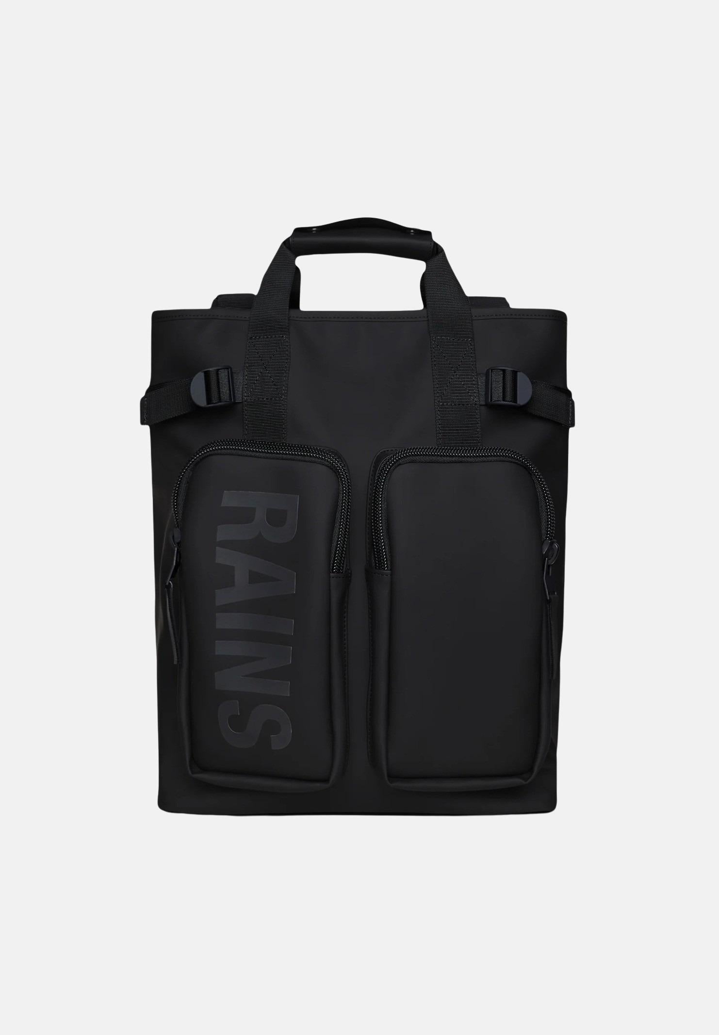 RAINS Zaino Texel Tote nero per uomo e donna RA14240 BLA RAINS 