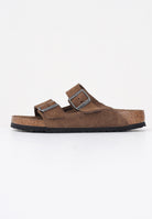 BIRKENSTOCK Ciabatte Arizona in pelle scamosciata marrone per uomo e donna 1030865 . BIRKENSTOCK 
