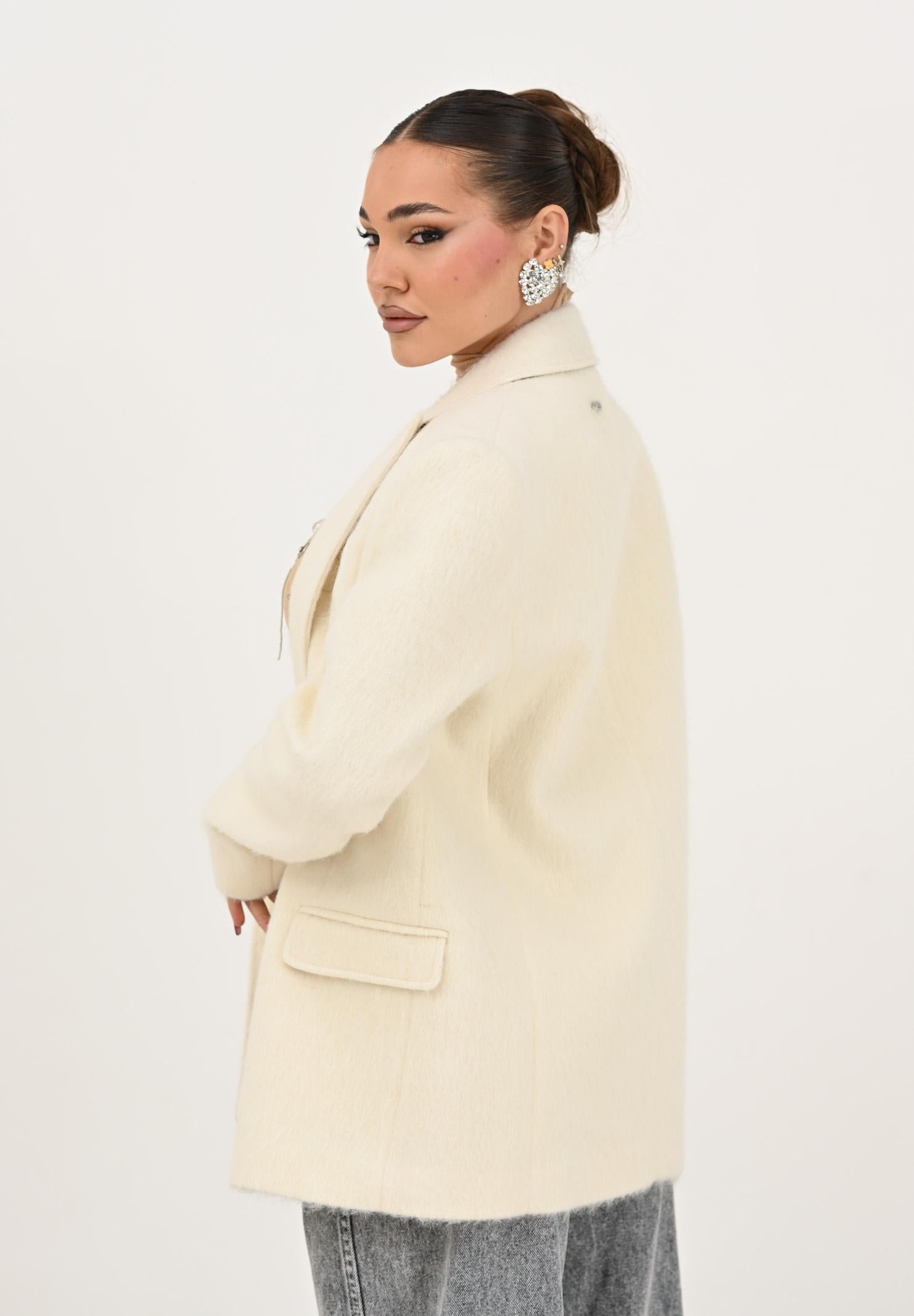 PATRIZIA PEPE Giacca in misto lana panna da donna 2S1533A654 W405 PATRIZIA PEPE 