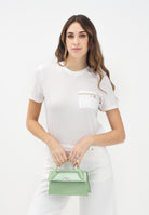 ONLY T-shirt a manica corta bianca da donna con taschino decorato 15346574 CLOUD DANCER ONLY 