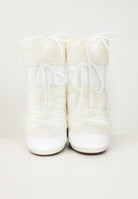 MOON BOOT Stivali da neve ICON in ecopelliccia bianca da donna 80D1408900 A002 MOON BOOT 