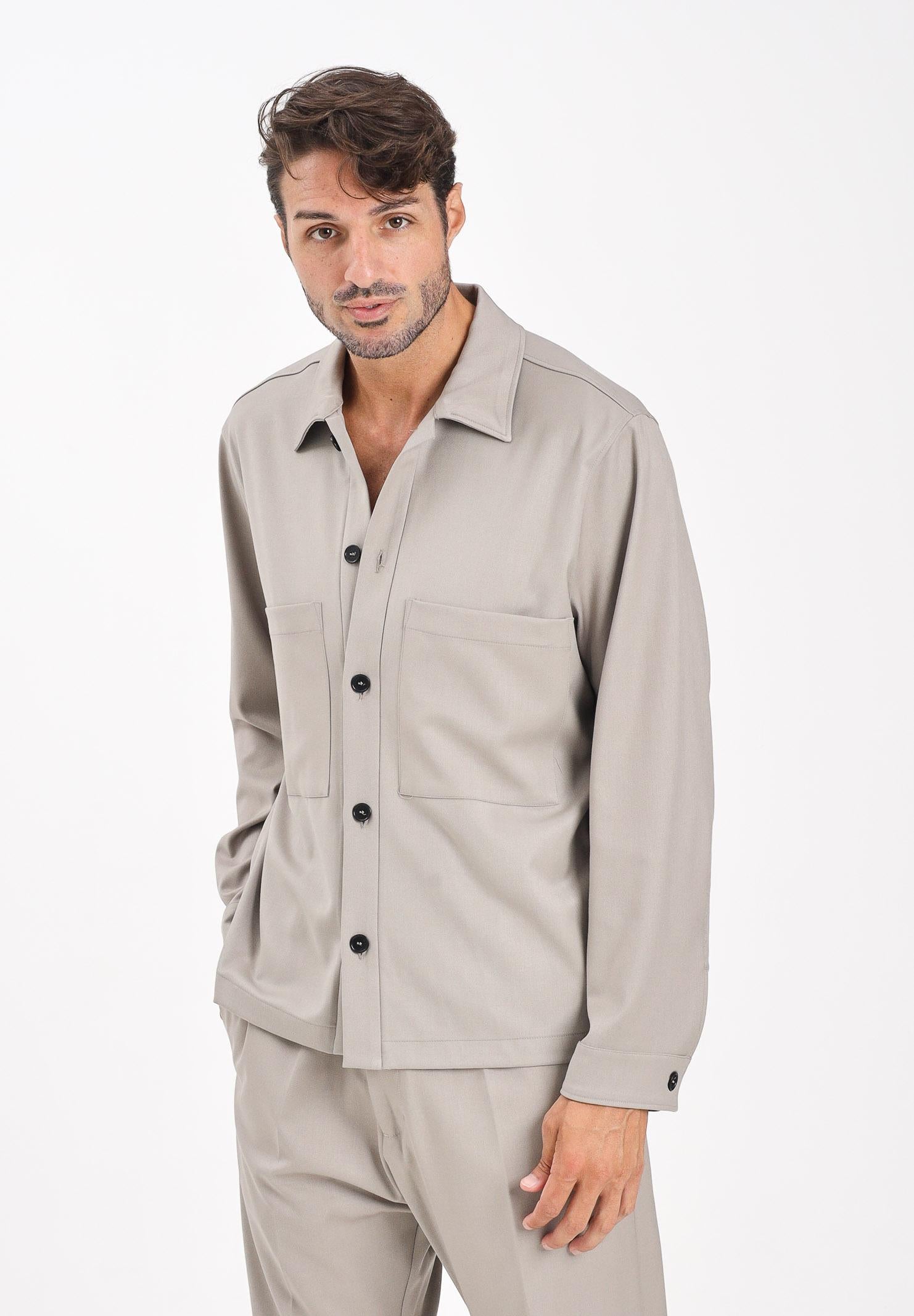 I'M BRIAN Camicia a manica lunga beige da uomo CA3441 00152 I'M BRIAN 