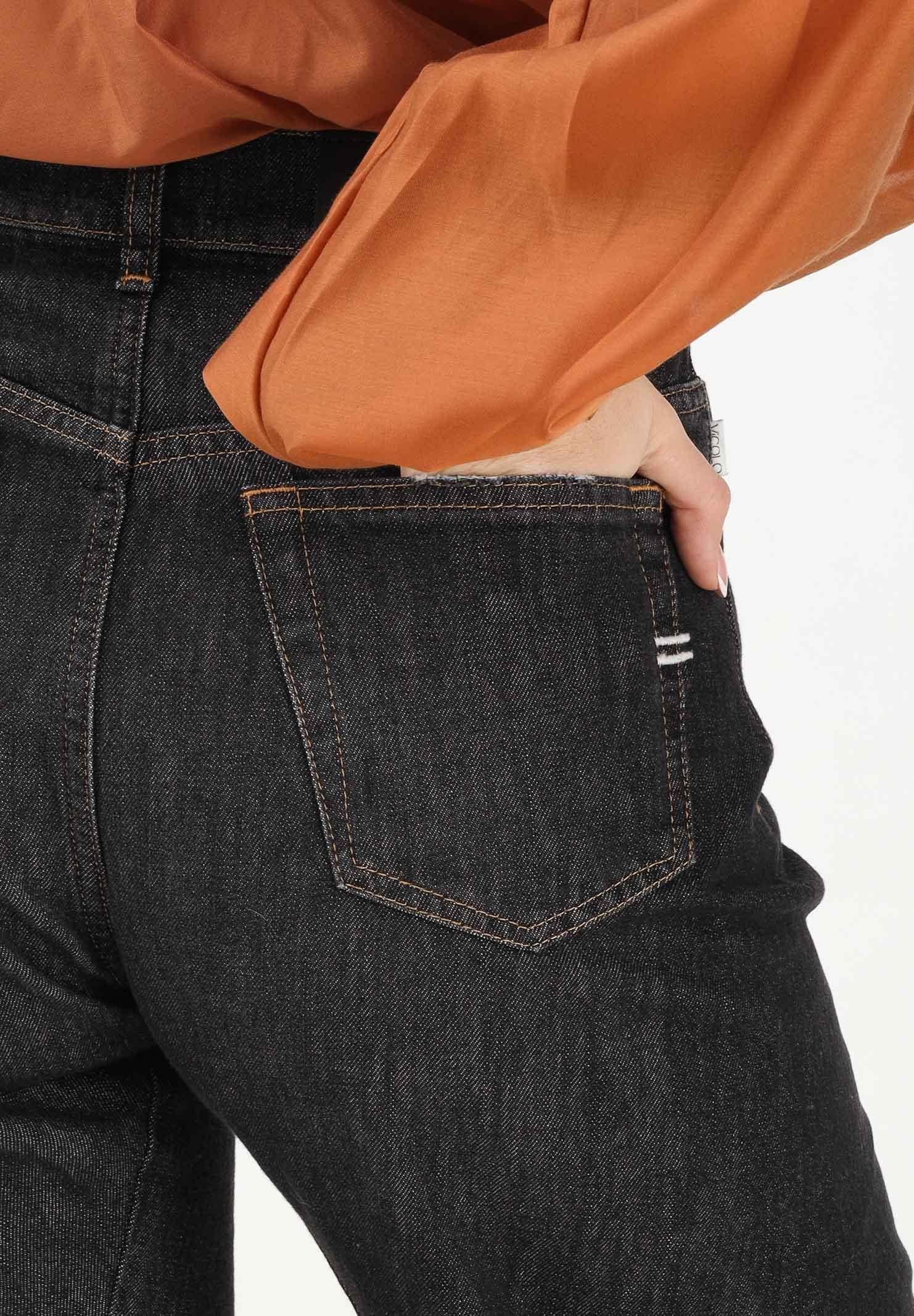 VICOLO Jeans Olly in denim nero da donna DF5284 NE VICOLO 