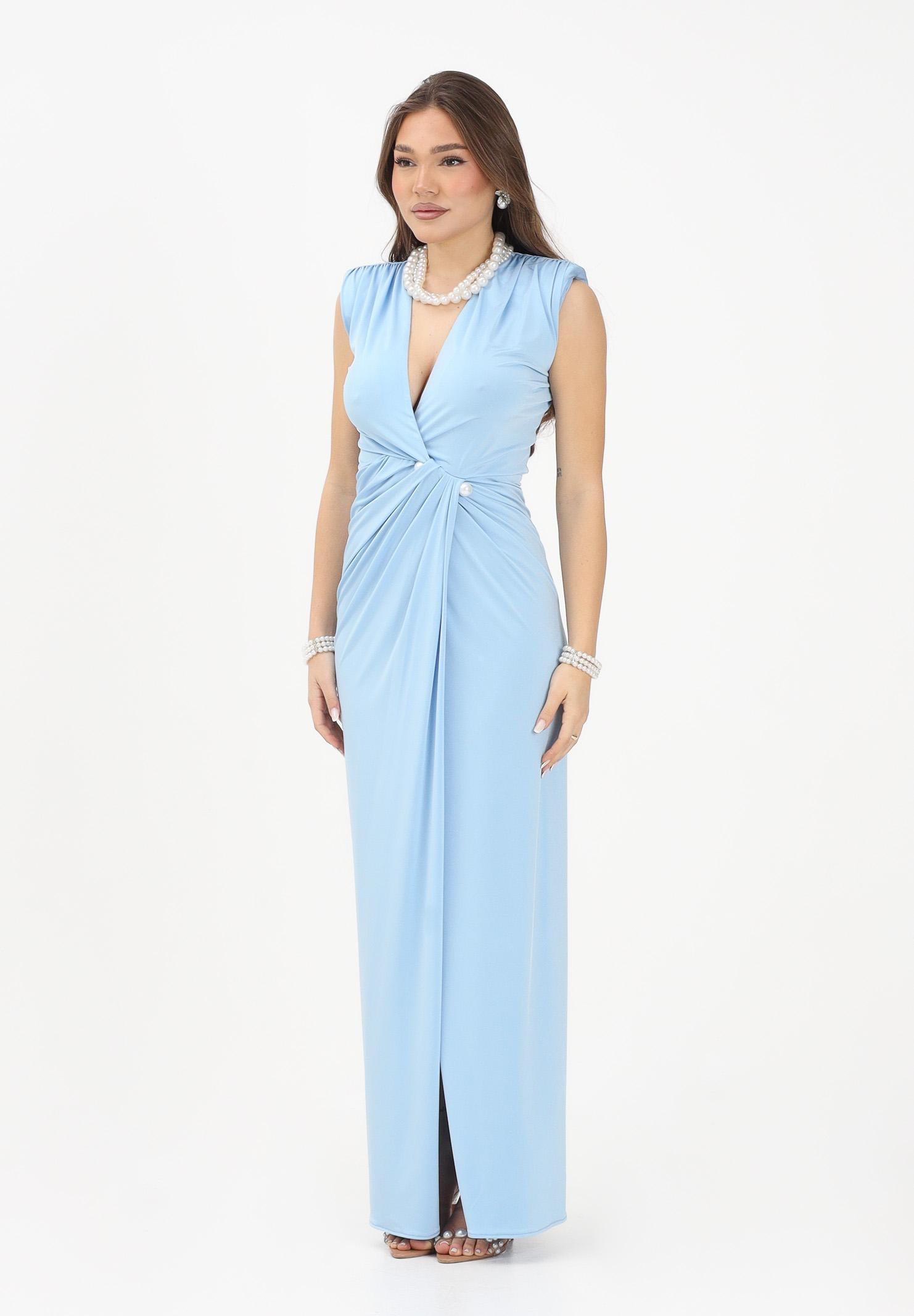 ALMA SANCHEZ Abito lungo Alleya azzurro da donna AS26009EL SK ALMA SANCHEZ 