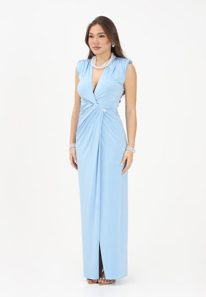ALMA SANCHEZ Abito lungo Alleya azzurro da donna AS26009EL SK ALMA SANCHEZ 
