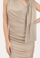 SHIT Abito lungo oro da donna con stola SH26012 GO SHIT 