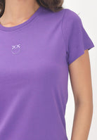 PINKO T-shirt a manica corta viola da donna con logo 100355A2RD W79 PINKO 