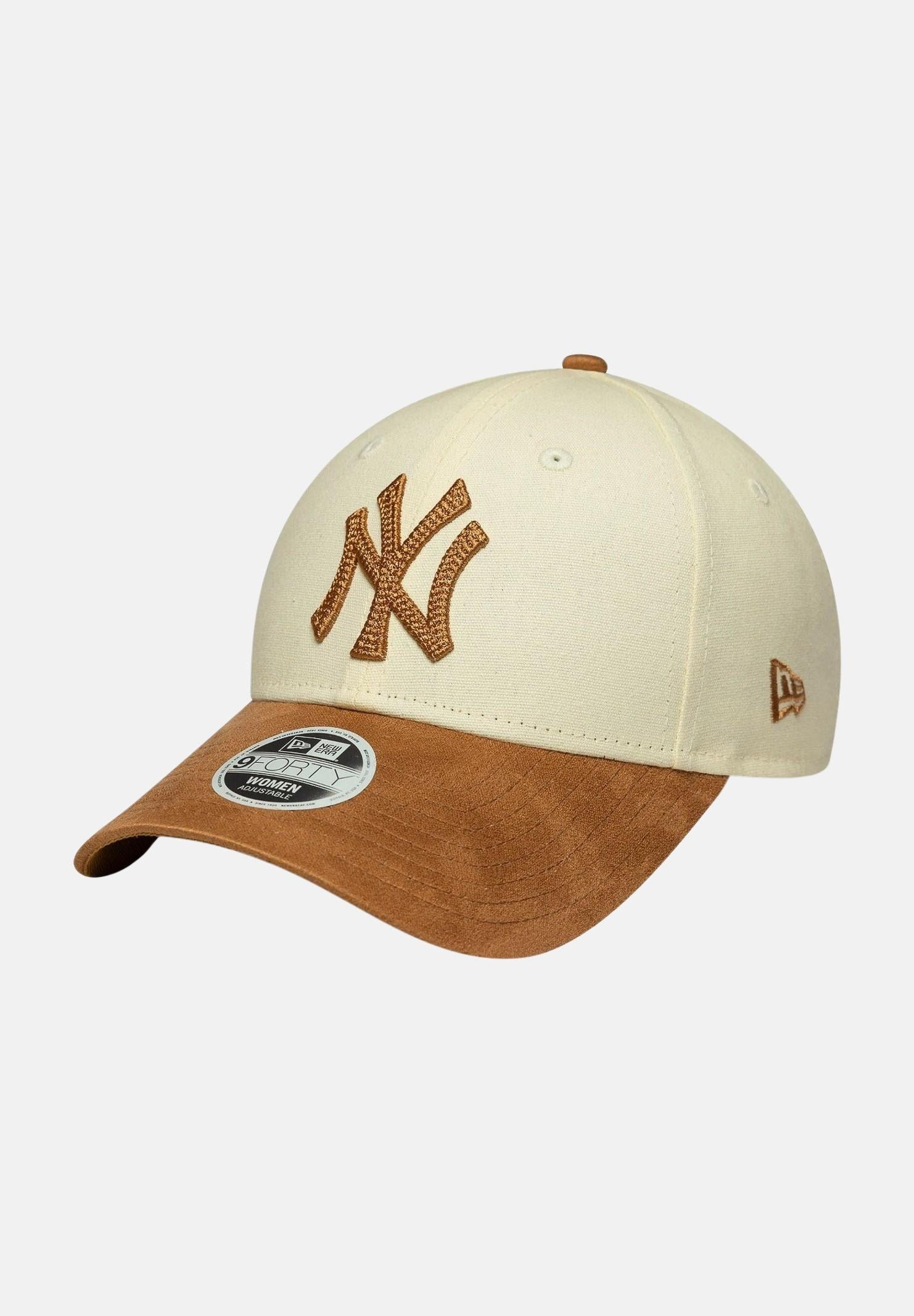 NEW ERA Cappello con visiera E-Frame New York Yankees 9Forty panna e cuoio per uomo e donna 60758960 . NEW ERA 