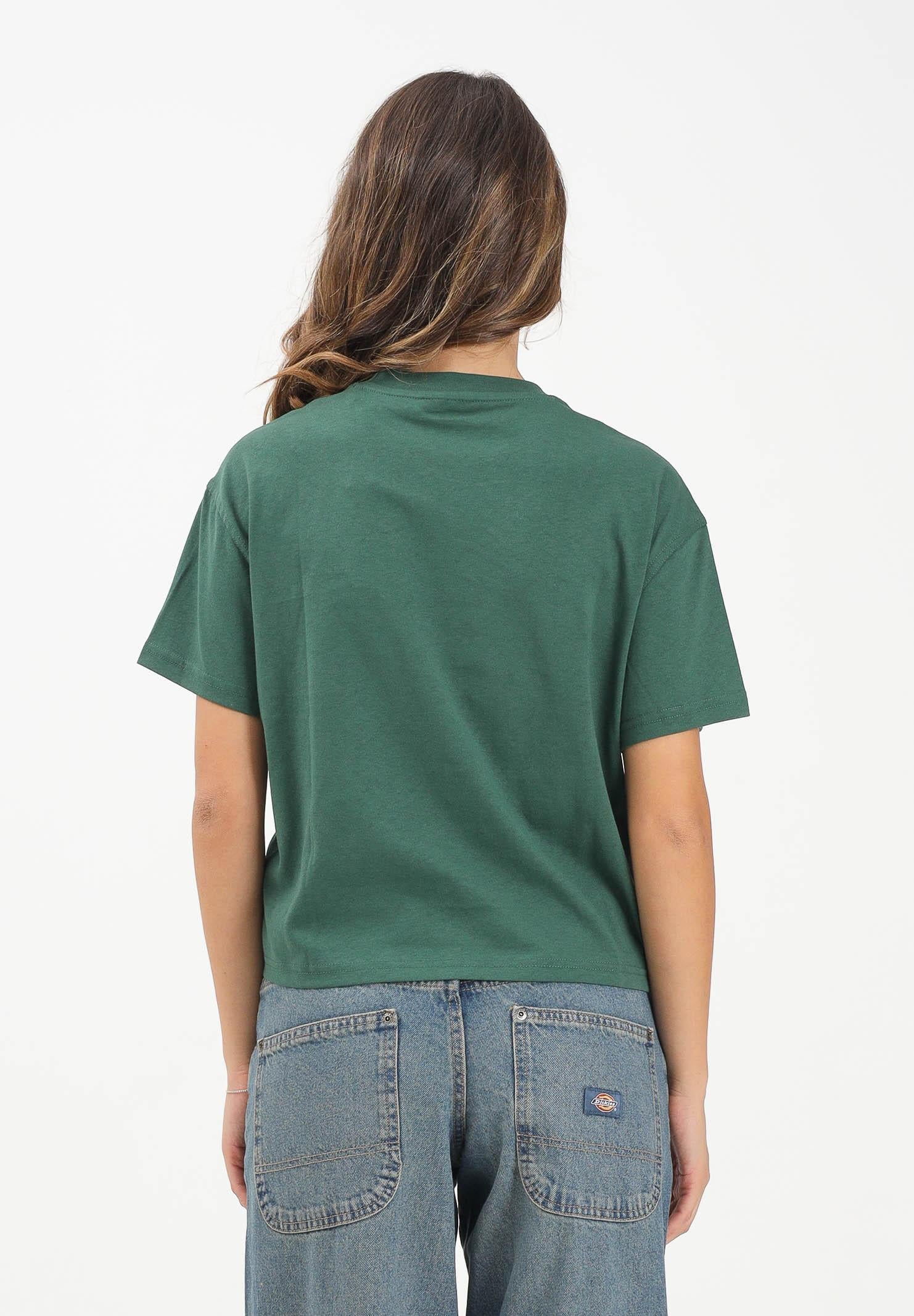 DICKIES T-shirt a manica corta Oakport verde da donna DK0A4Y8LPIN1  DIckies 