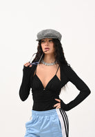 ELISABETTA FRANCHI Body manica lunga nero da donna con drappeggi BO00356E2 110 ELISABETTA FRANCHI 