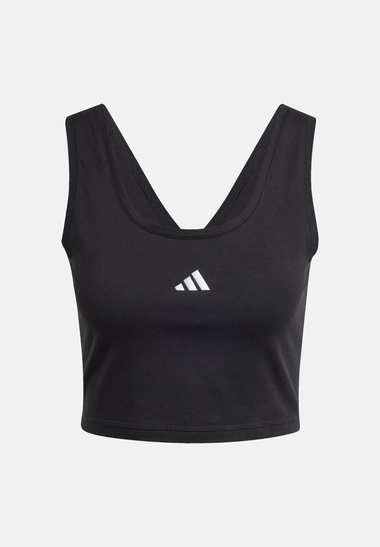 ADIDAS PERFORMANCE Top sportivo Essentials Small Logo Cotton Lifestyle nero da donna JE1321 . ADIDAS PERFORMANCE 