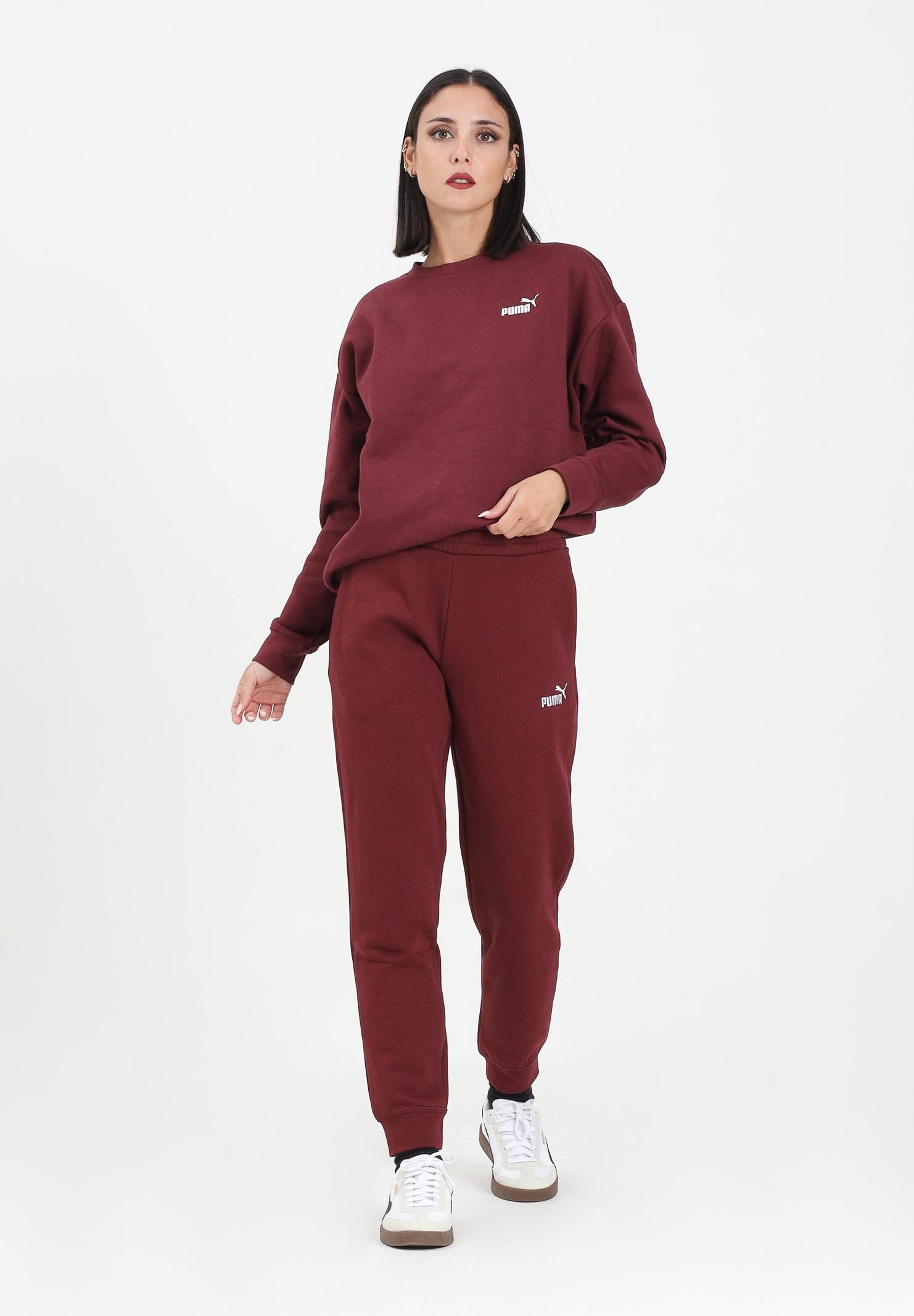 PUMA Pantalone sportivo bordeaux da donna con logo ESS N. 1 682449 96 PUMA 