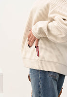 DSQUARED2 Felpa girocollo panna per donna, ragazzi e bambini in velluto a coste DQ2999D0AE3 DQ102 DSQUARED2 