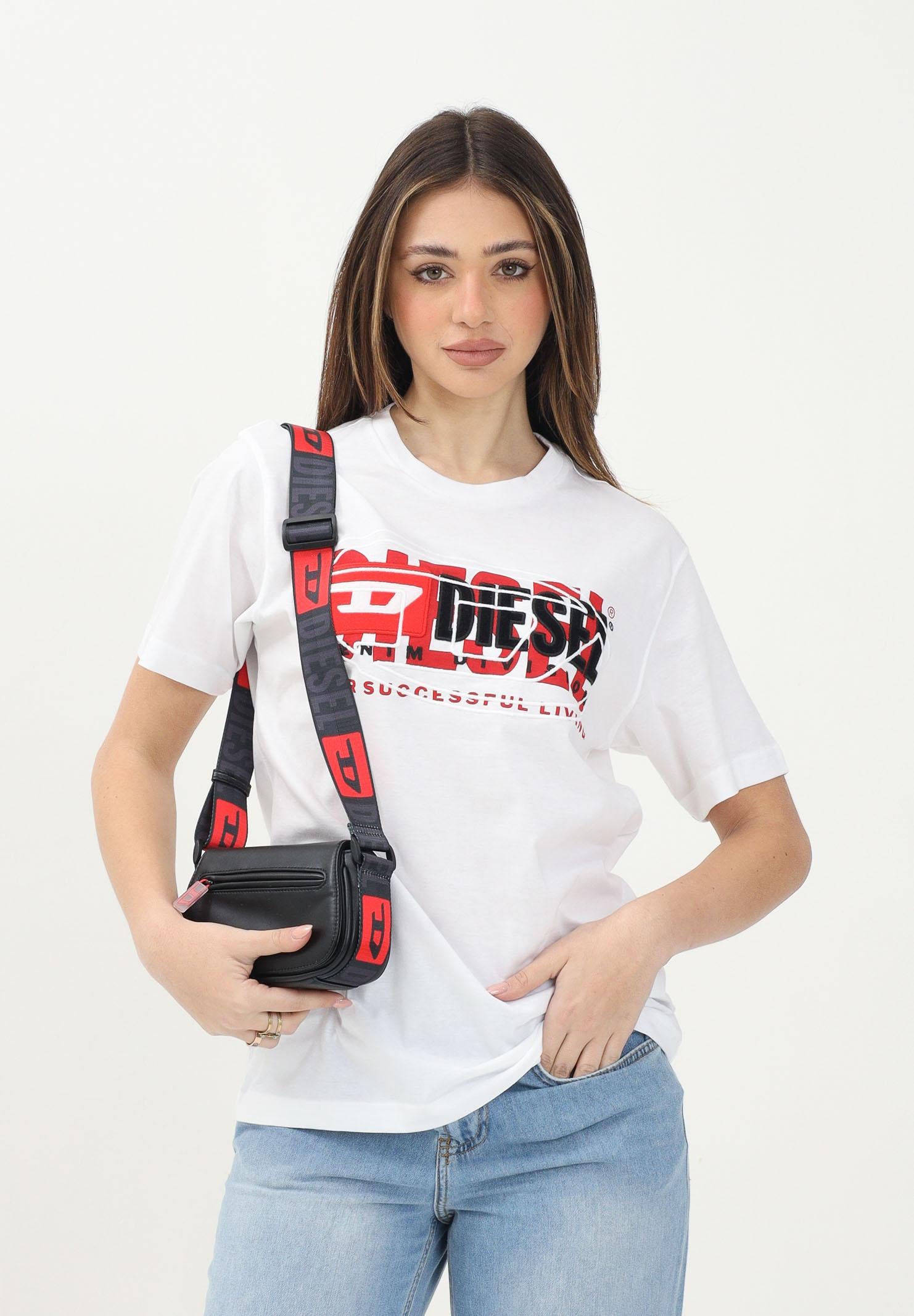 DIESEL T-shirt a manica corta Tboxt Over bianca per donna, bambini e ragazzi J0225100YI9 K100 DIESEL 