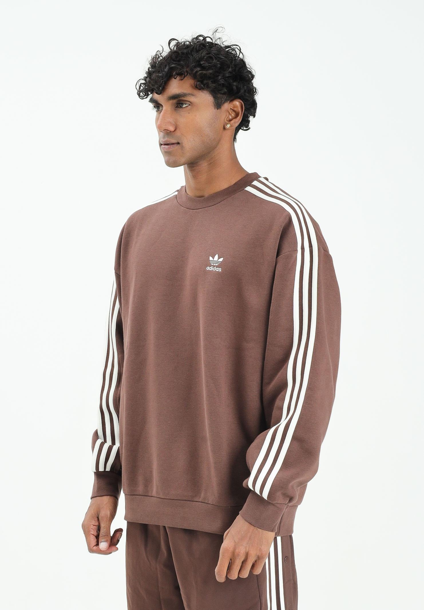 ADIDAS ORIGINALS Felpa girocollo adicolor Oversized Crew marrone da uomo KA0469  ADIDAS ORIGINALS 